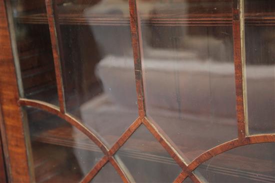 A George III mahogany straight front library bookcase, W.5ft6in. D.1ft3in. H.7ft.8in.